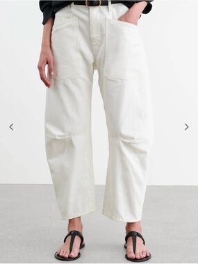 Like New Nili Lotan Shon Jeans 28 Cream